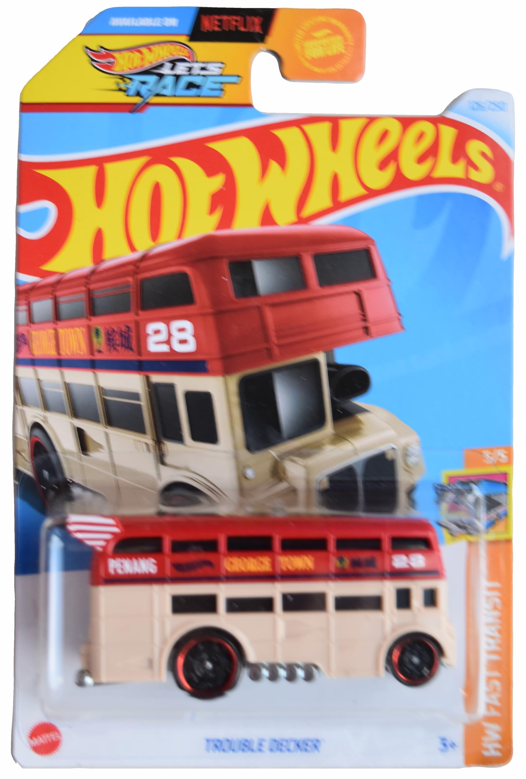 Amazon.com: Hot Wheels Trouble Decker, 1:64 Scale Bus, Red, 3 x 2